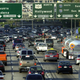 Traffic fills the 110 freeway during rush hour, May 7, 2001, in downtown Los Angeles, CA